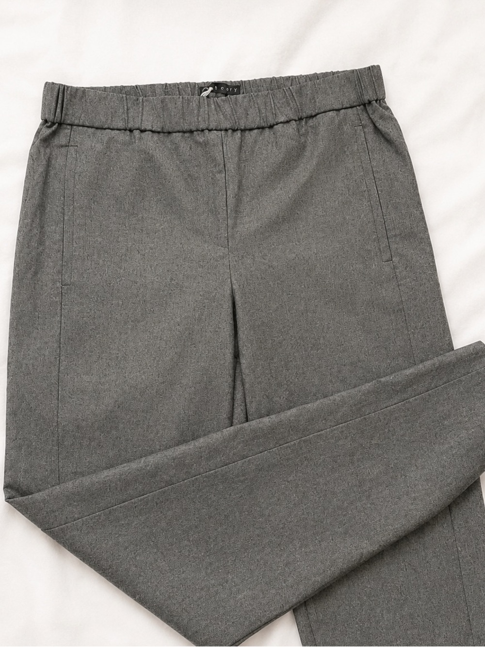 Theory Thorene Grey Flannel Pants